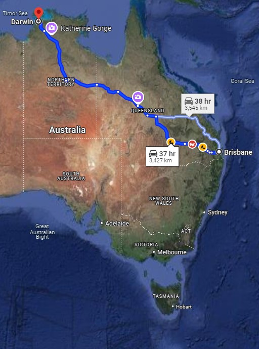 Brisbane to Darwin removalists